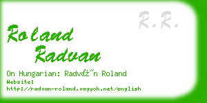 roland radvan business card